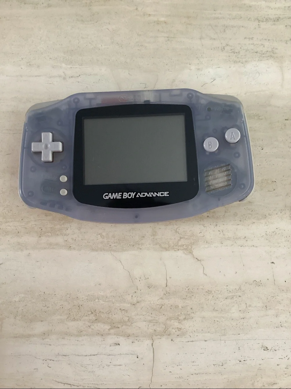 Nintendo Gameboy Advance Console Clear Glacier Handheld Game Boy GBA Purple
